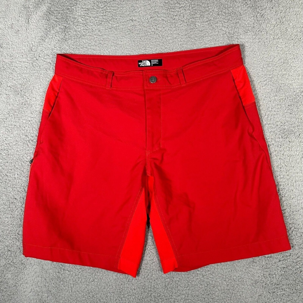 The North Face Shorts Mens Size 38 Red‎ Outdoor Hiking Drawstring 10" Inseam